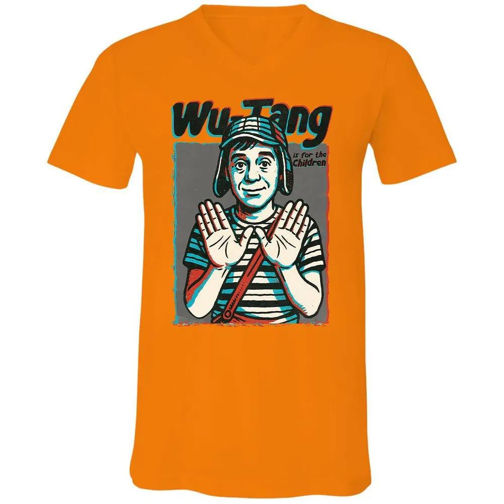 Unisex V-Neck T-Shirt - RCRFVV29 - Orange - 11