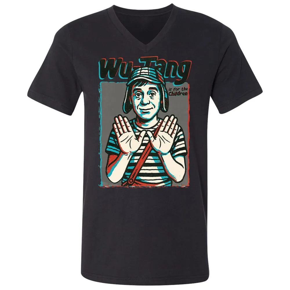 Unisex V-Neck T-Shirt - RCRFVV29 - Black - 16