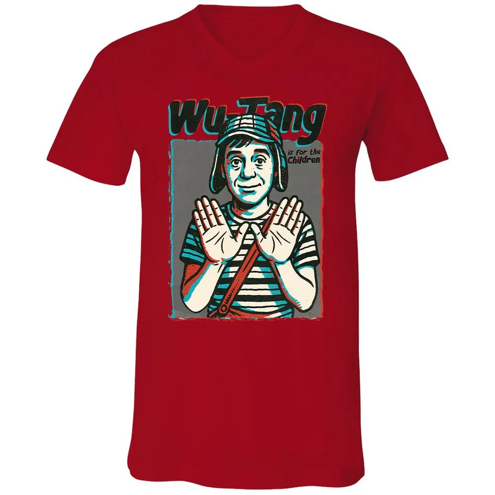 Unisex V-Neck T-Shirt - RCRFVV29 - Red - 3