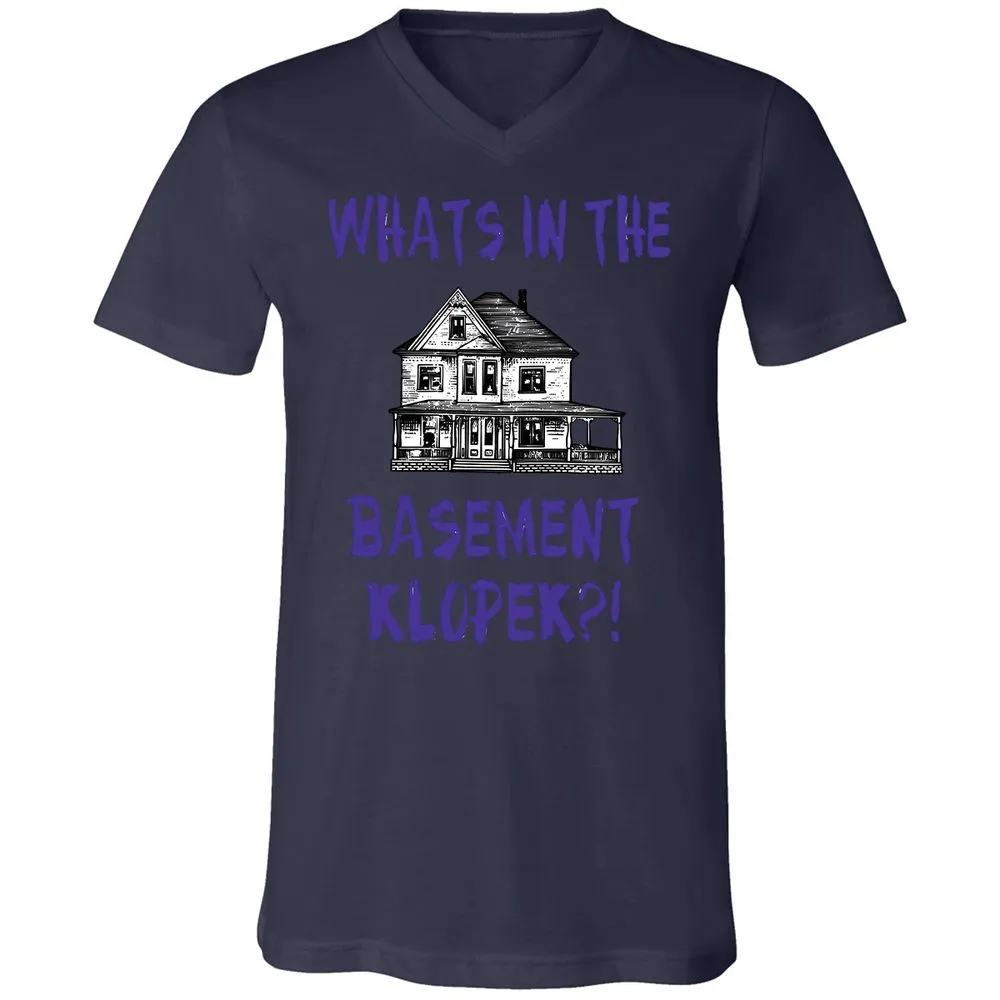 Unisex V-Neck T-Shirt - Y2TJ7UKW - Navy - 9