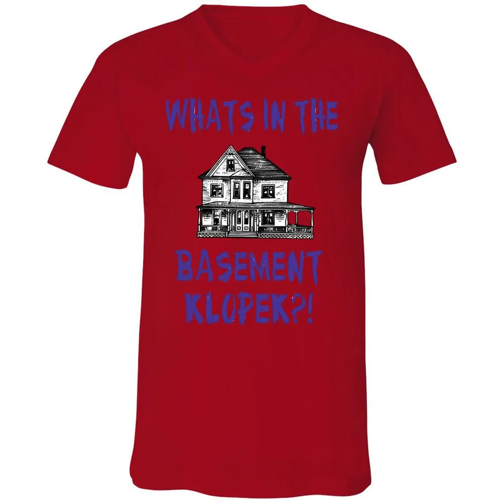 Unisex V-Neck T-Shirt - Y2TJ7UKW - Red - 3