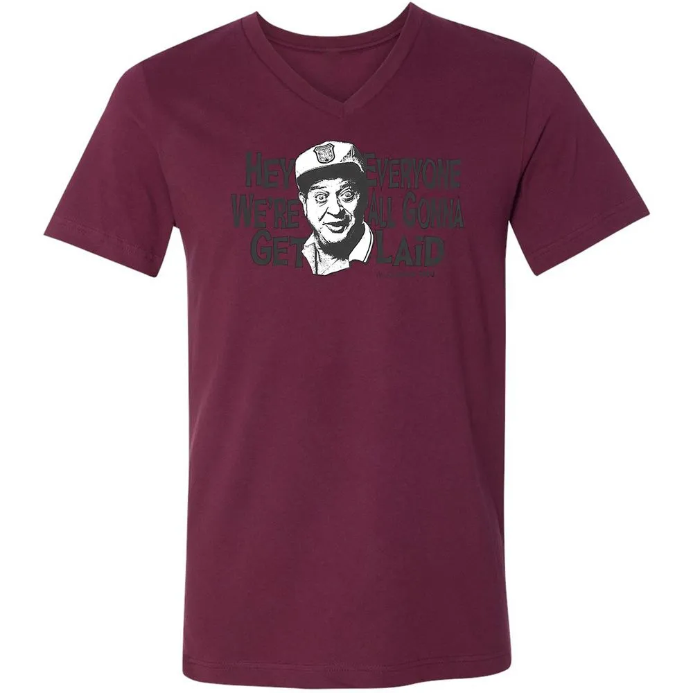 Unisex V-Neck T-Shirt - QH64ZL82 - Maroon - 6