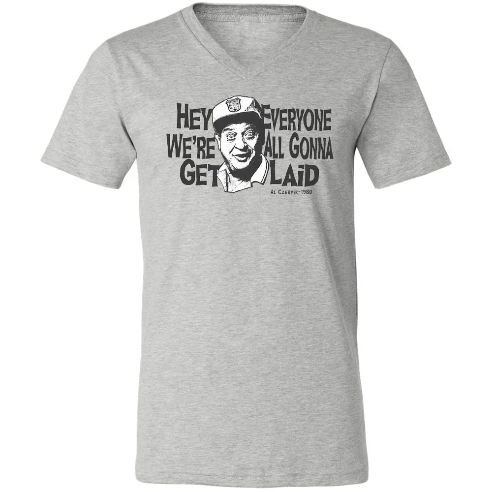 Unisex V-Neck T-Shirt - QH64ZL82 - Athletic Heather - 7