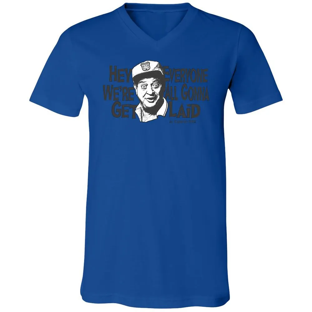 Unisex V-Neck T-Shirt - QH64ZL82 - True Royal - 4