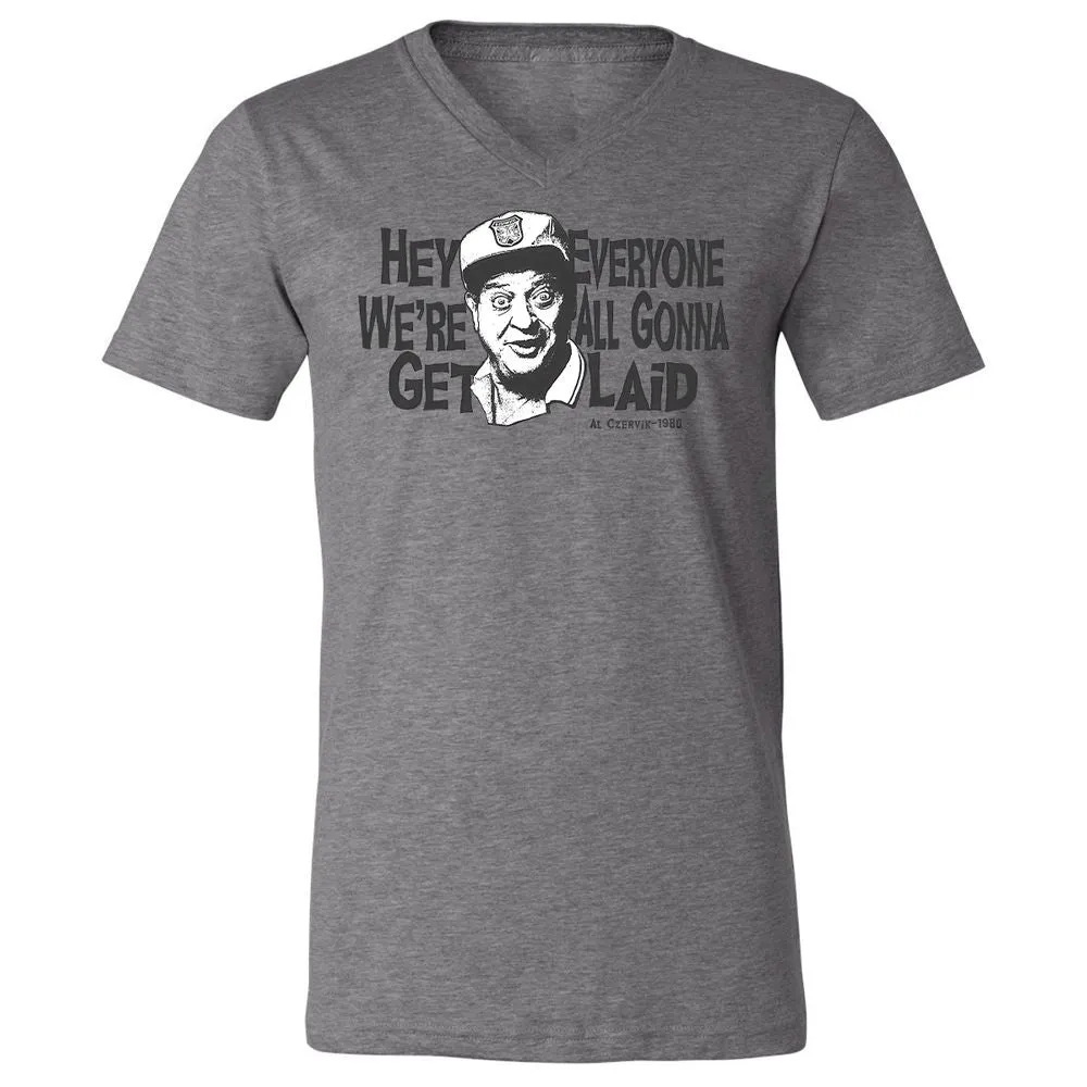 Unisex V-Neck T-Shirt - QH64ZL82 - Deep Heather - 13