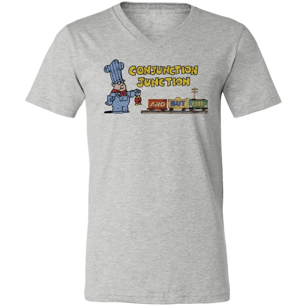 Unisex V-Neck T-Shirt - G6ZQXFNK - Athletic Heather - 7