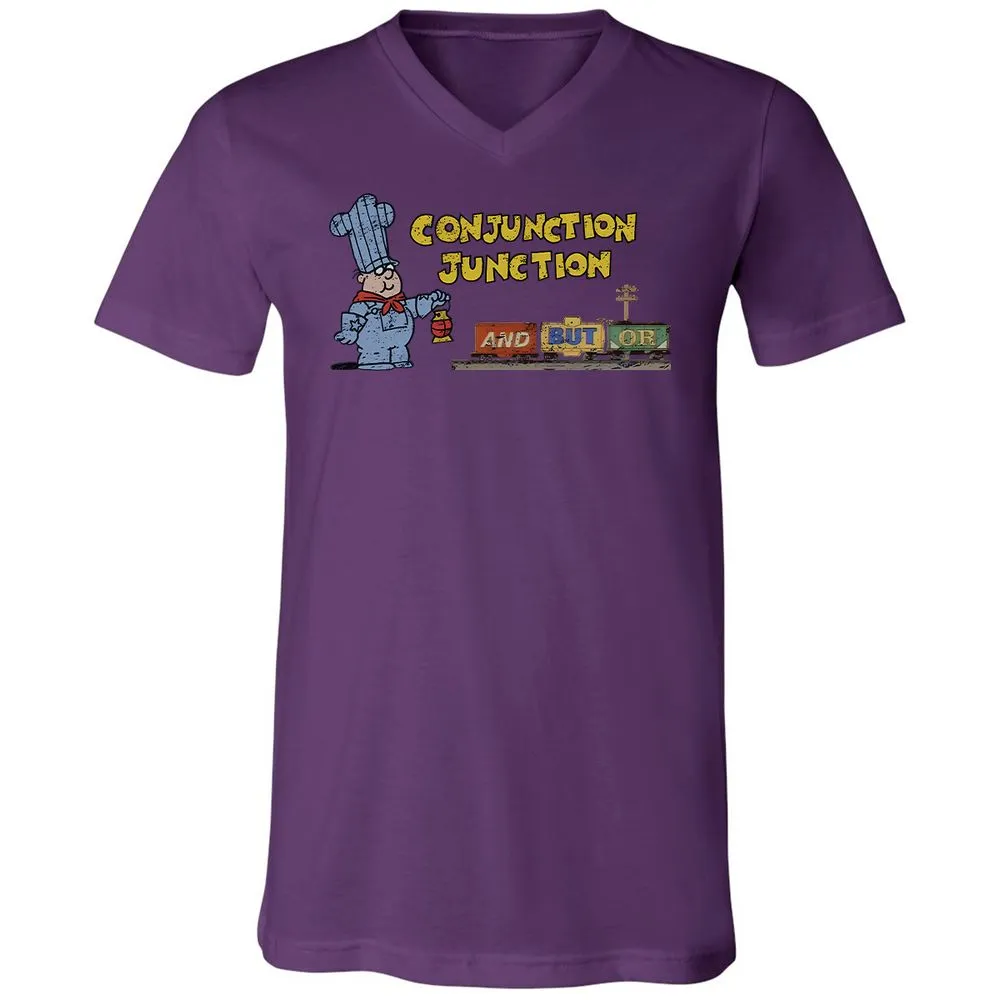 Unisex V-Neck T-Shirt - G6ZQXFNK - Team Purple - 2