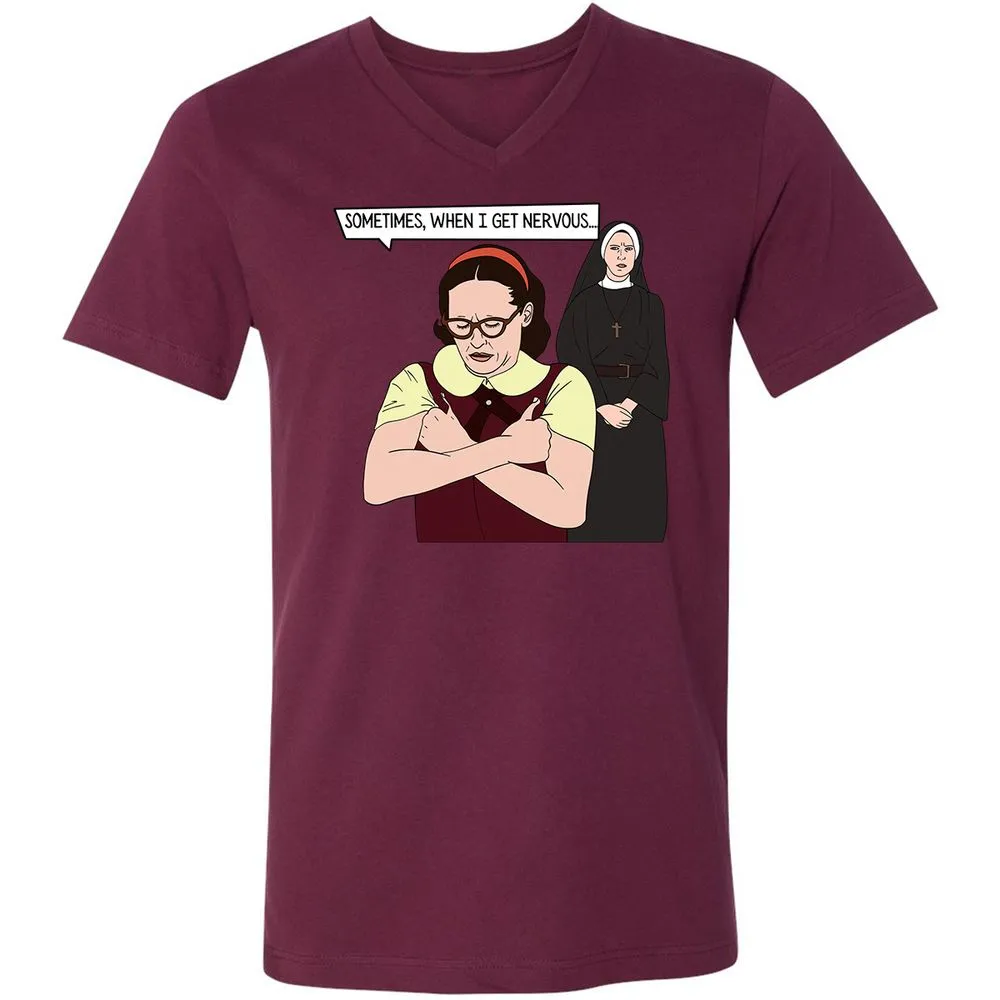 Unisex V-Neck T-Shirt - 276FPWN7 - Maroon - 6