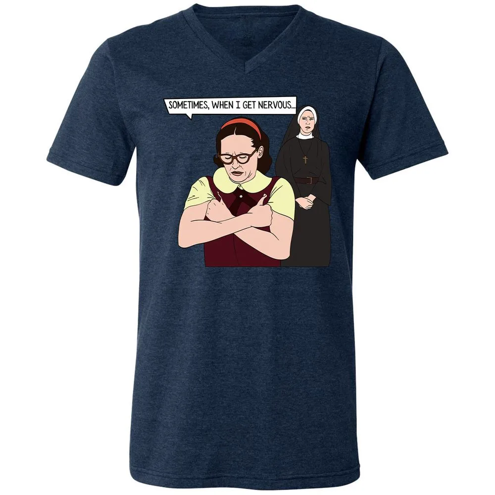 Unisex V-Neck T-Shirt - 276FPWN7 - Heather Navy - 15