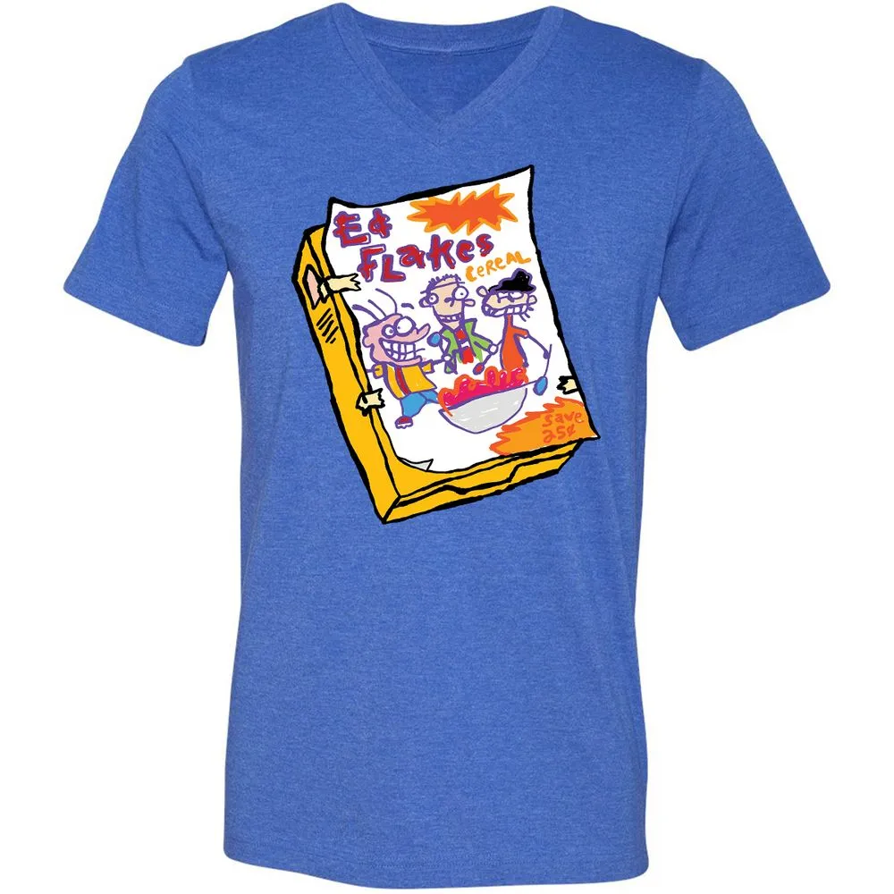 Unisex V-Neck T-Shirt - BER9F2G6 - Heather True Royal - 14