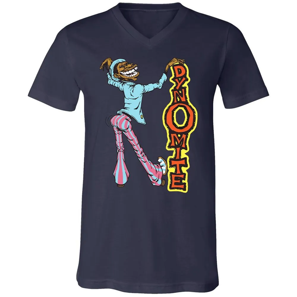 Unisex V-Neck T-Shirt - 4X4D21NY - Navy - 9