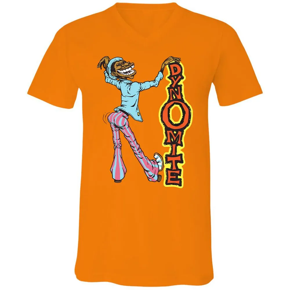 Unisex V-Neck T-Shirt - 4X4D21NY - Orange - 11