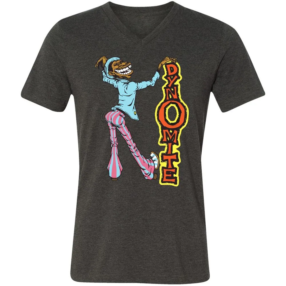 Unisex V-Neck T-Shirt - 4X4D21NY - Dark Grey Heather - 8