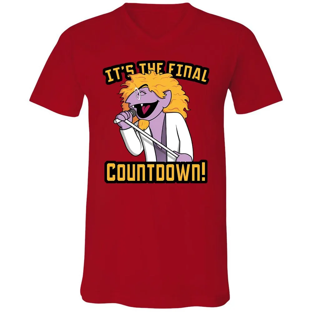Unisex V-Neck T-Shirt - MUJE76XH - Red - 3