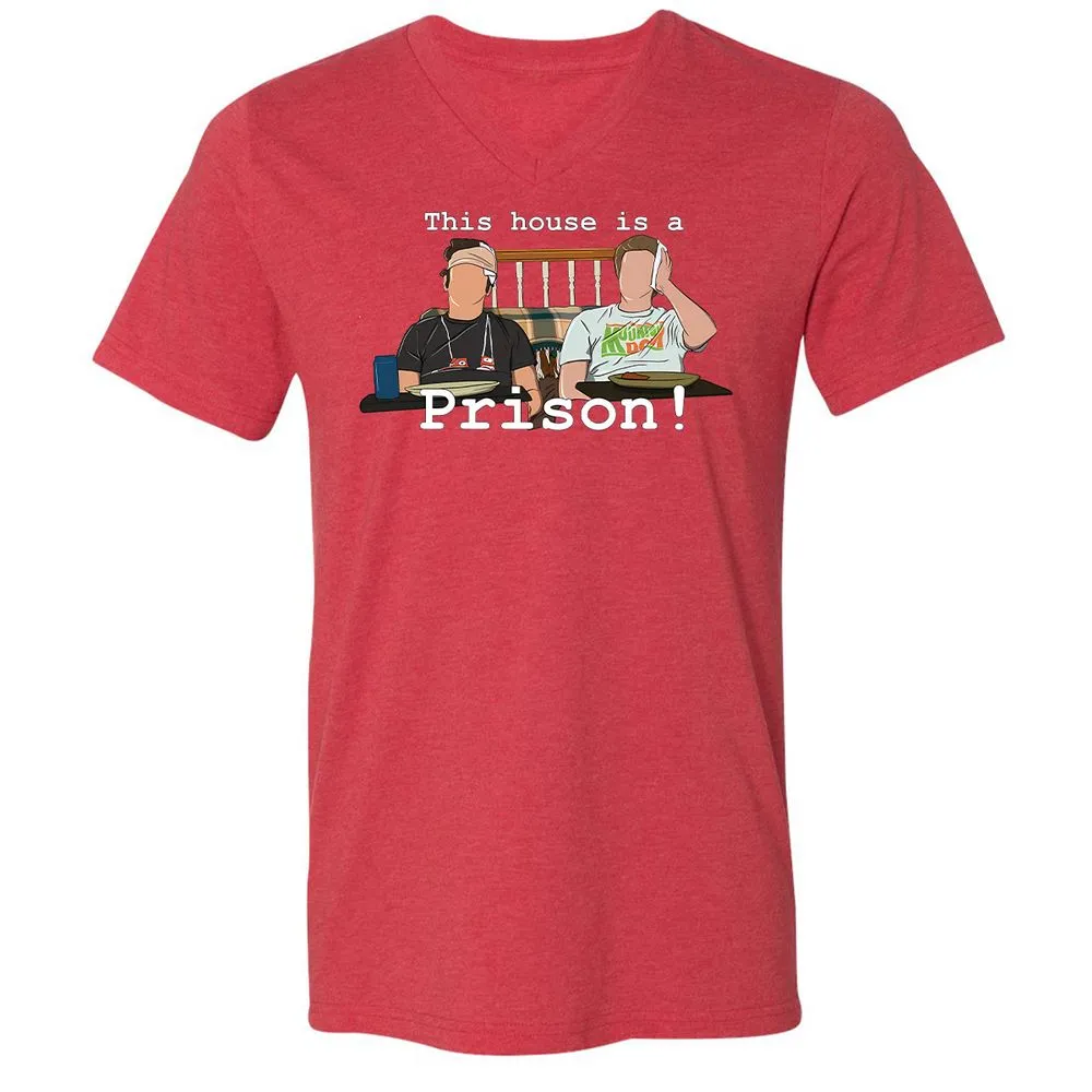 Unisex V-Neck T-Shirt - 2W476TUU - Heather Red - 5