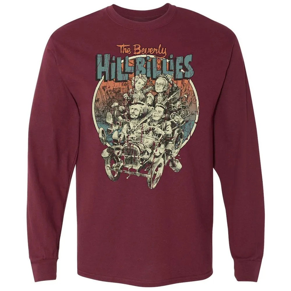 Long Sleeve T-Shirt - X5CJ8QCZ - Maroon - 11