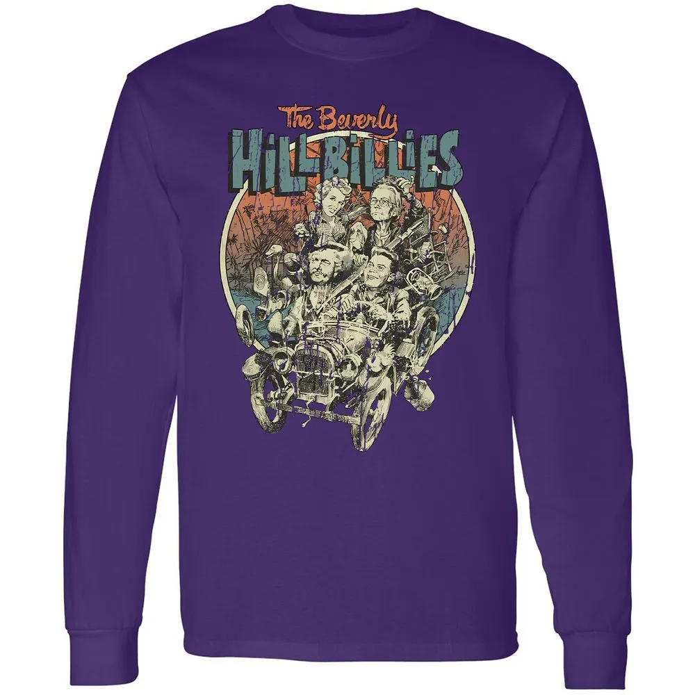 Long Sleeve T-Shirt - X5CJ8QCZ - Purple - 13