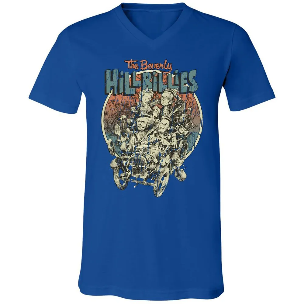 Unisex V-Neck T-Shirt - KXGQ6THJ - True Royal - 4
