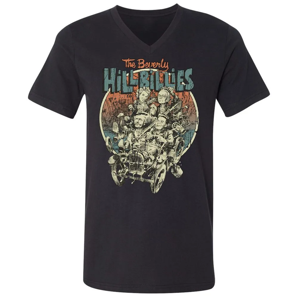 Unisex V-Neck T-Shirt - KXGQ6THJ - Black - 16