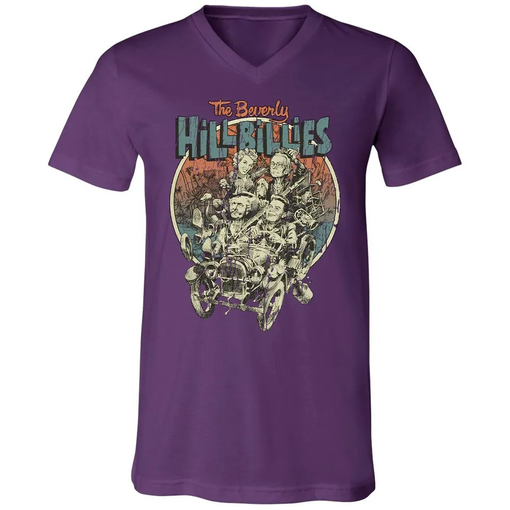 Unisex V-Neck T-Shirt - KXGQ6THJ - Team Purple - 2