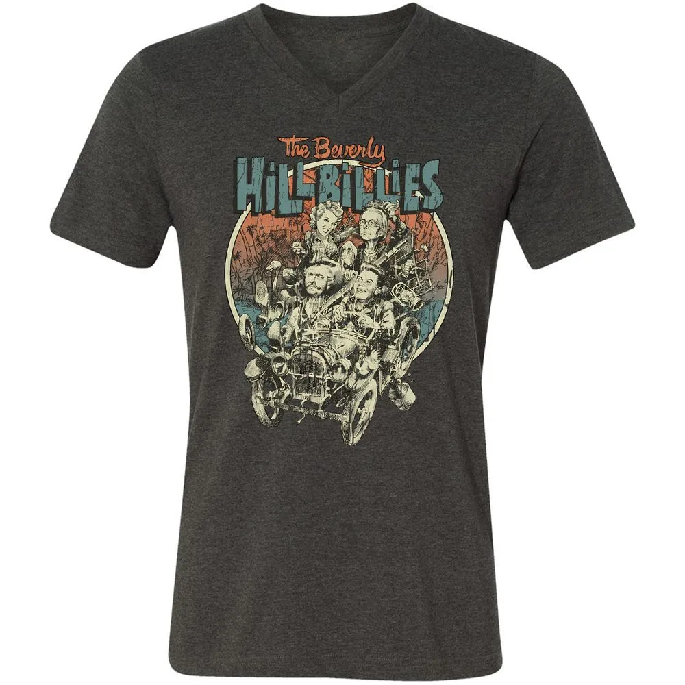 Unisex V-Neck T-Shirt - KXGQ6THJ - Dark Grey Heather - 8