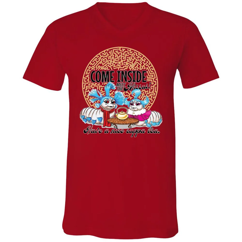 Unisex V-Neck T-Shirt - G65MEKGQ - Red - 3