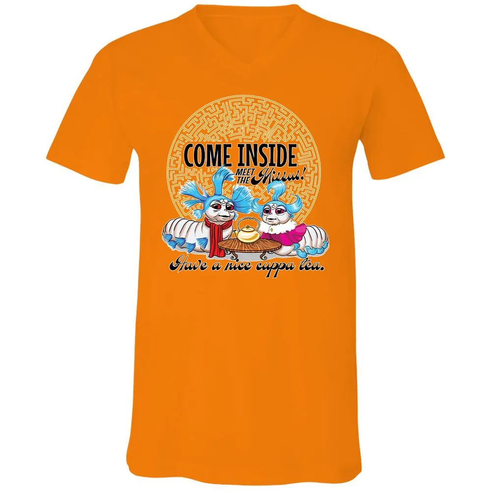 Unisex V-Neck T-Shirt - G65MEKGQ - Orange - 11