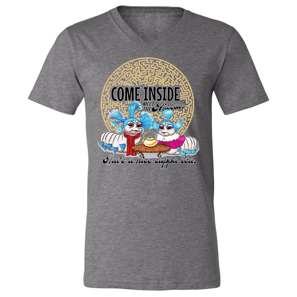 Unisex V-Neck T-Shirt - G65MEKGQ - Deep Heather - 13