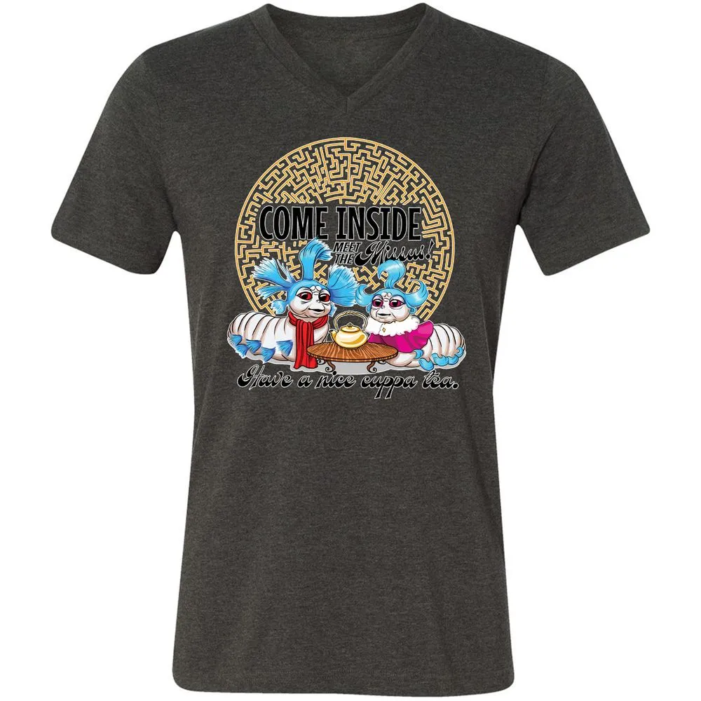 Unisex V-Neck T-Shirt - G65MEKGQ - Dark Grey Heather - 8