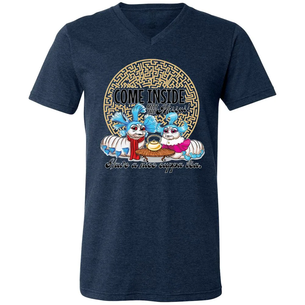 Unisex V-Neck T-Shirt - G65MEKGQ - Heather Navy - 15