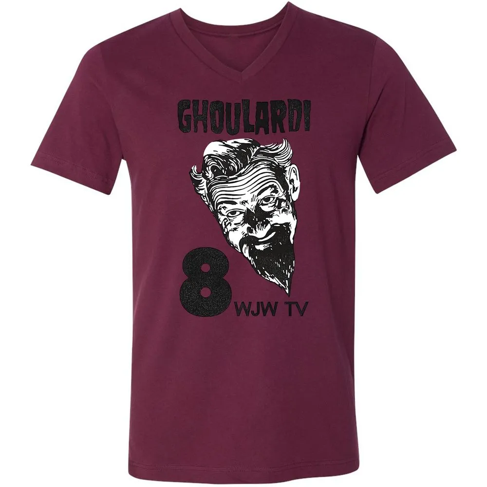 Unisex V-Neck T-Shirt - ZBNFZK6S - Maroon - 6
