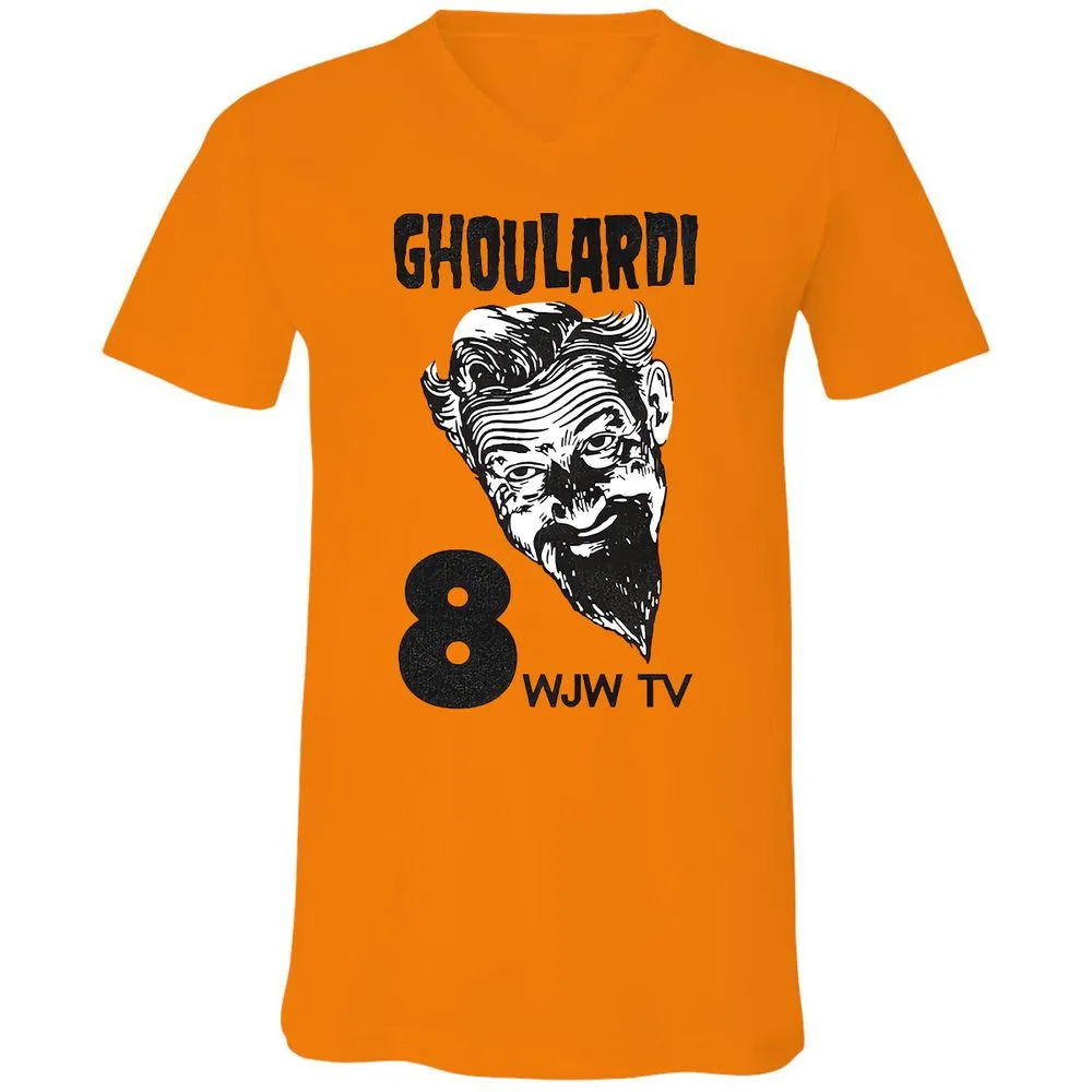 Unisex V-Neck T-Shirt - ZBNFZK6S - Orange - 11