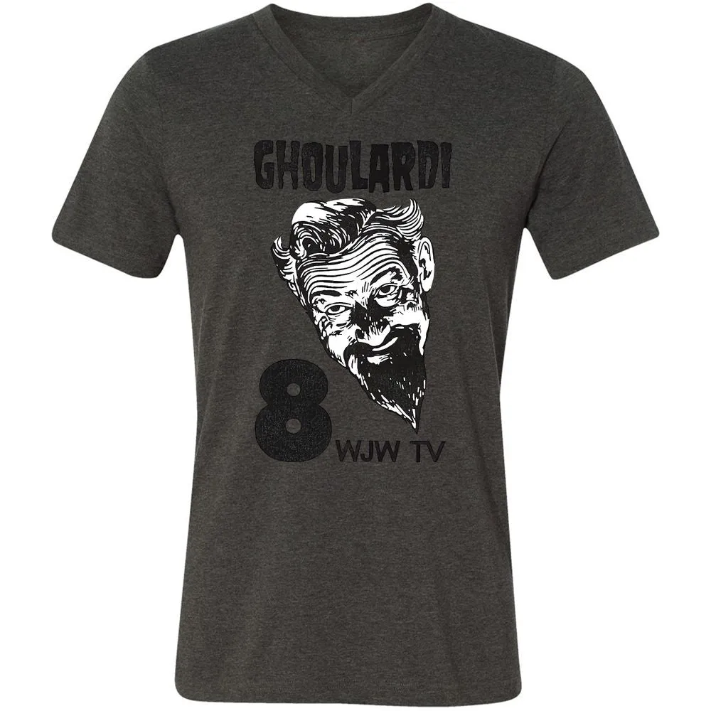 Unisex V-Neck T-Shirt - ZBNFZK6S - Dark Grey Heather - 8