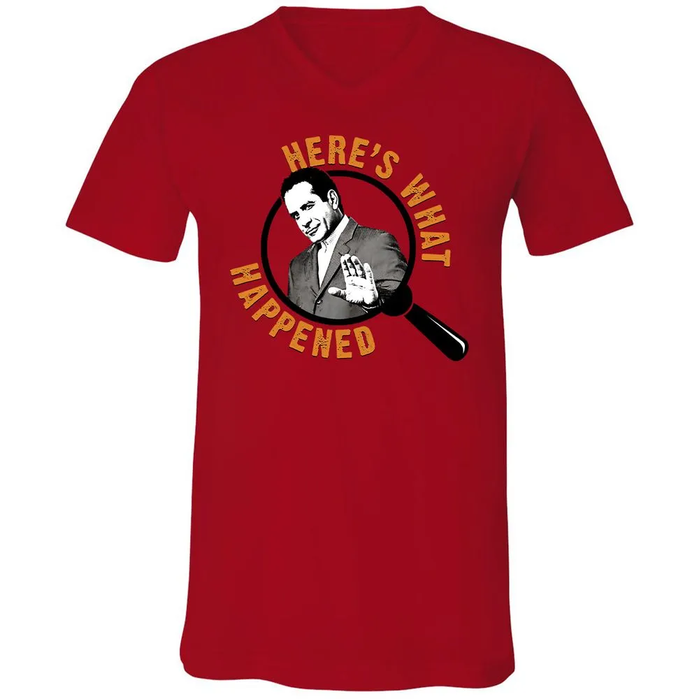 Unisex V-Neck T-Shirt - 5AR2YPMR - Red - 3