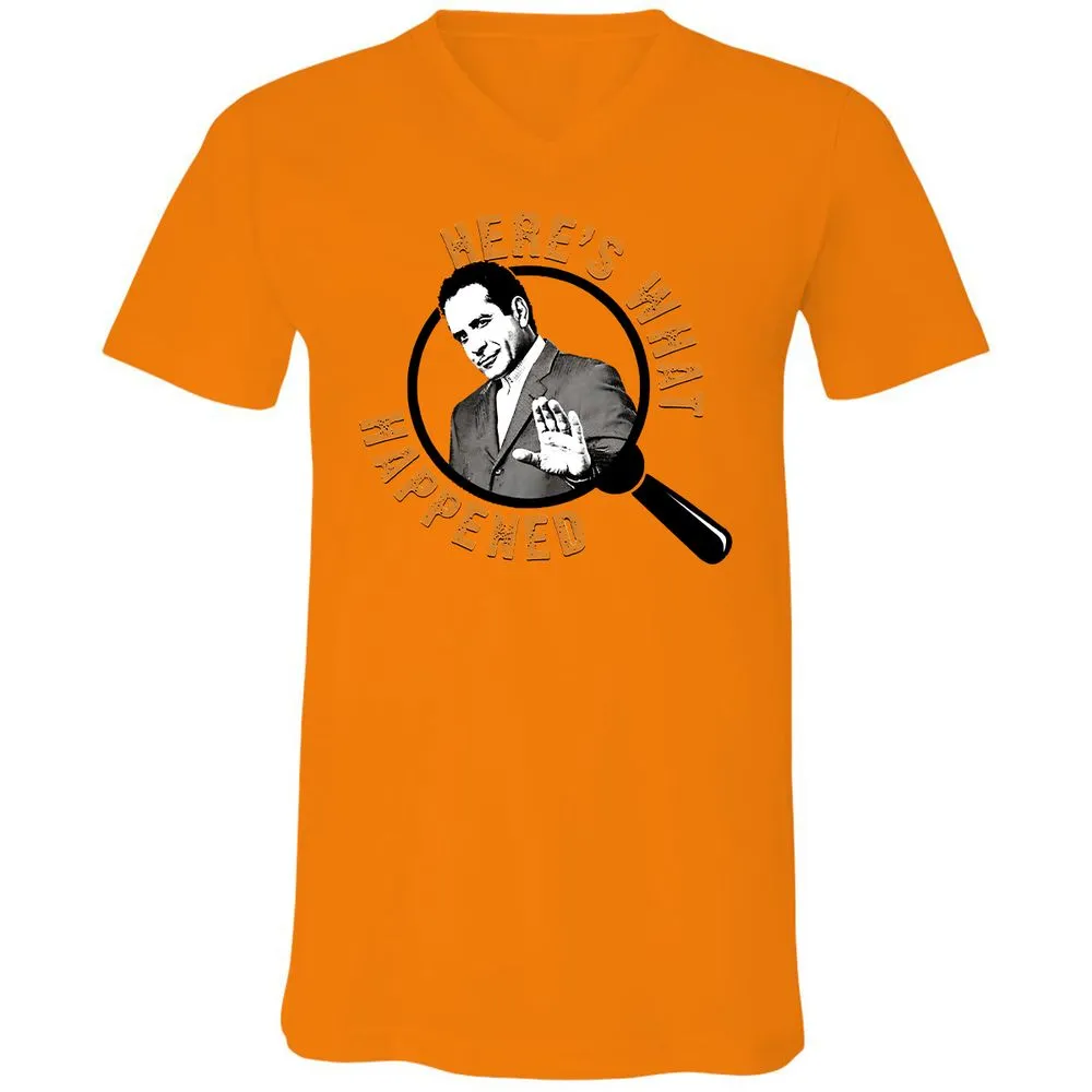 Unisex V-Neck T-Shirt - 5AR2YPMR - Orange - 11