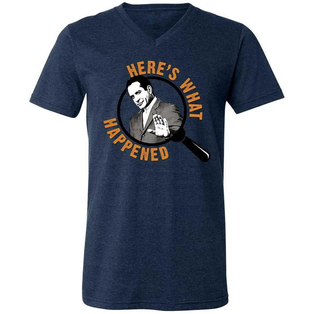Unisex V-Neck T-Shirt - 5AR2YPMR - Heather Navy - 15