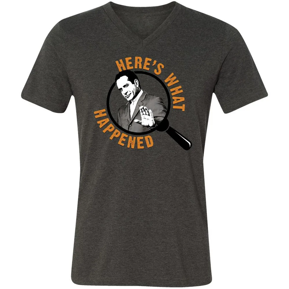 Unisex V-Neck T-Shirt - 5AR2YPMR - Dark Grey Heather - 8