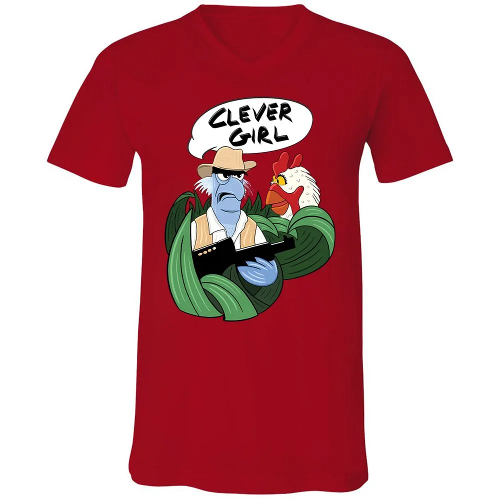 Unisex V-Neck T-Shirt - ZTP5KQZD - Red - 3