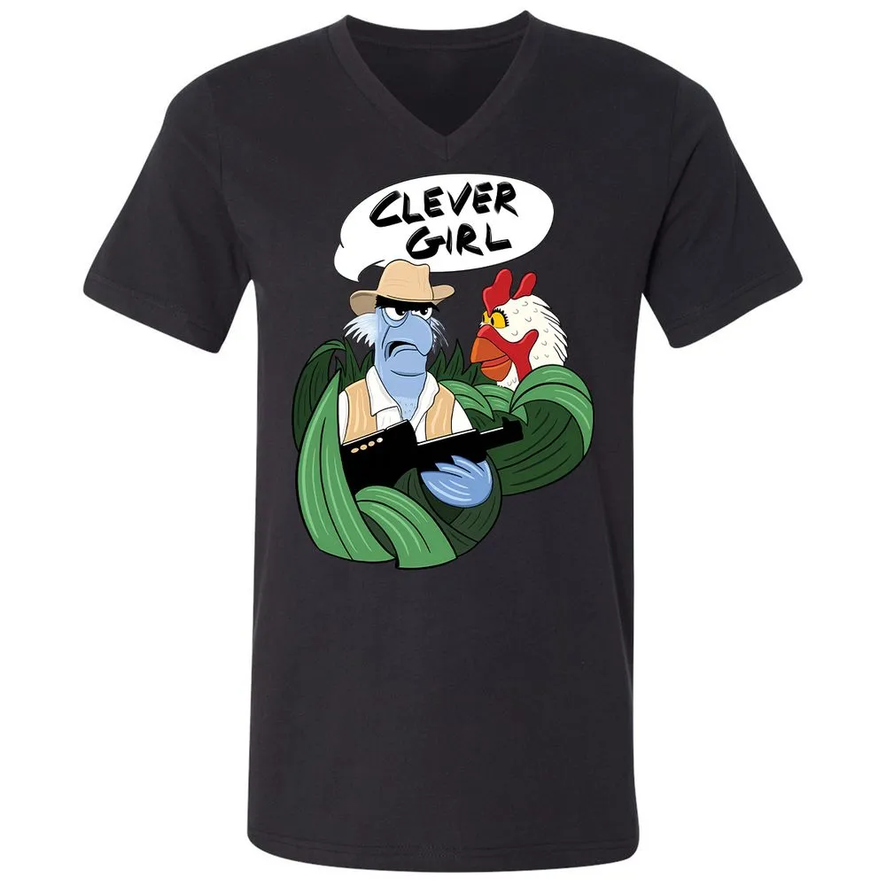 Unisex V-Neck T-Shirt - ZTP5KQZD - Black - 16