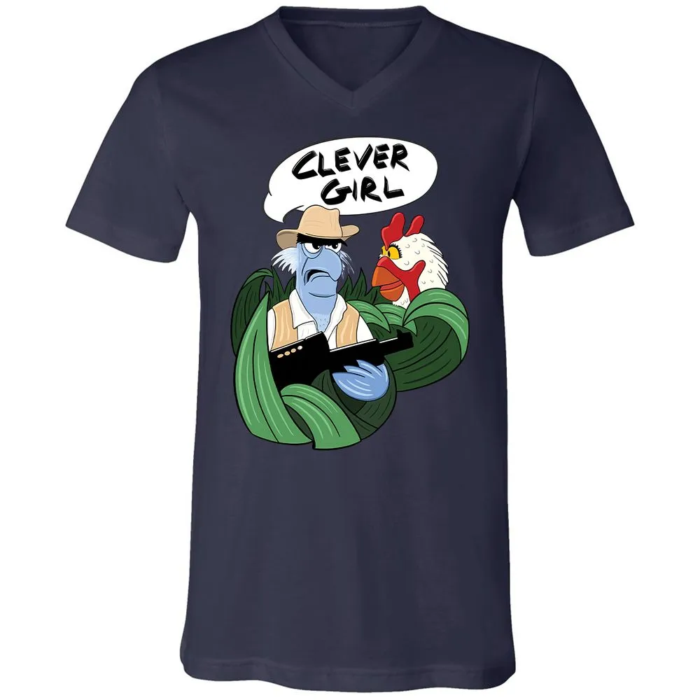 Unisex V-Neck T-Shirt - ZTP5KQZD - Navy - 9