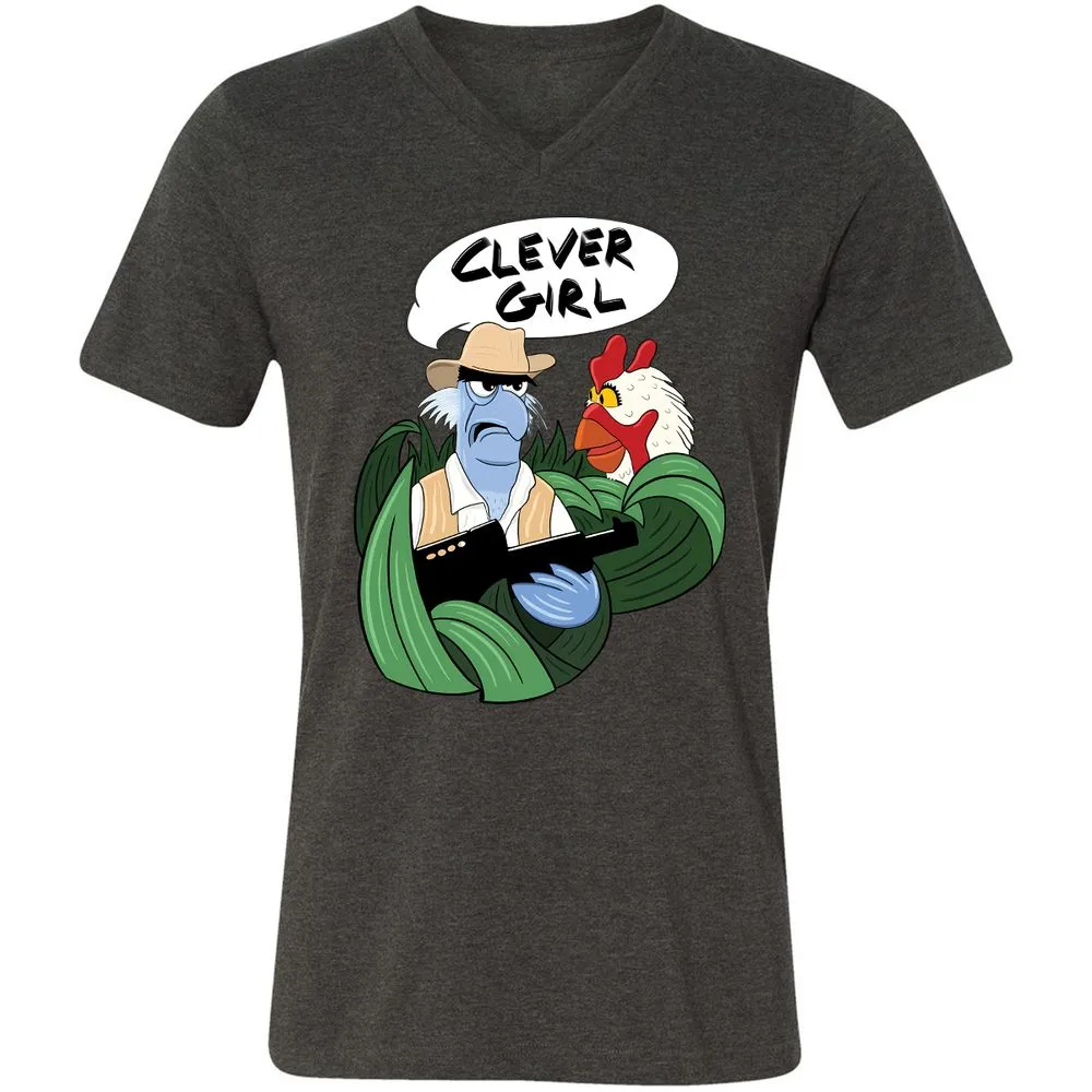 Unisex V-Neck T-Shirt - ZTP5KQZD - Dark Grey Heather - 8