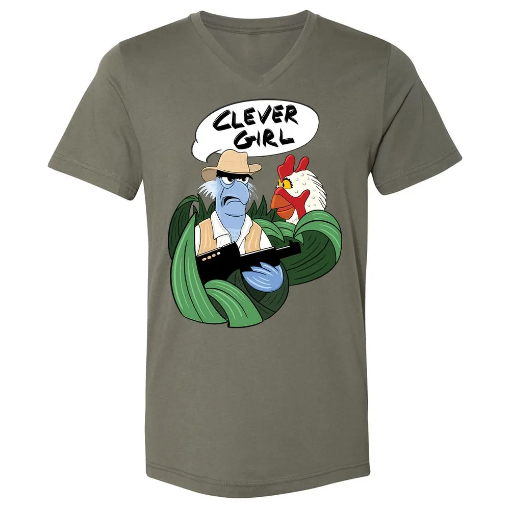 Unisex V-Neck T-Shirt - ZTP5KQZD - Military Green - 10