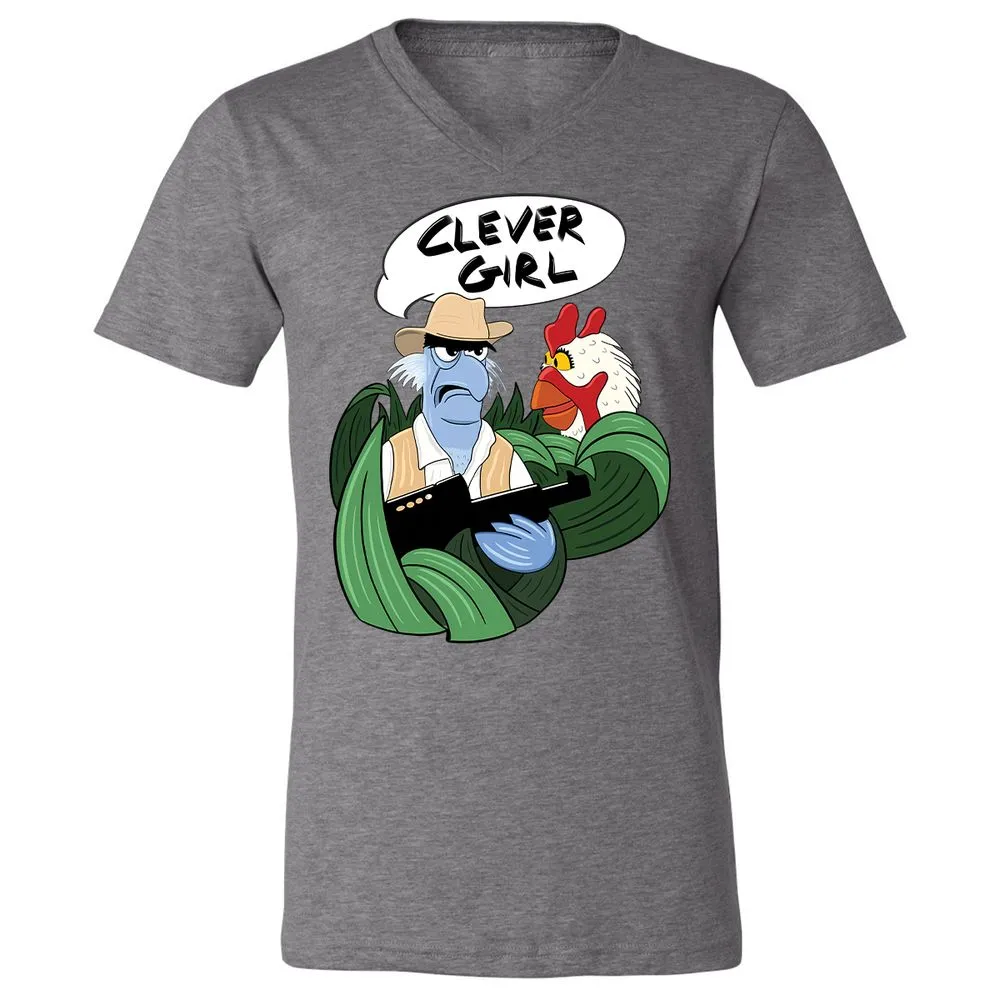 Unisex V-Neck T-Shirt - ZTP5KQZD - Deep Heather - 13
