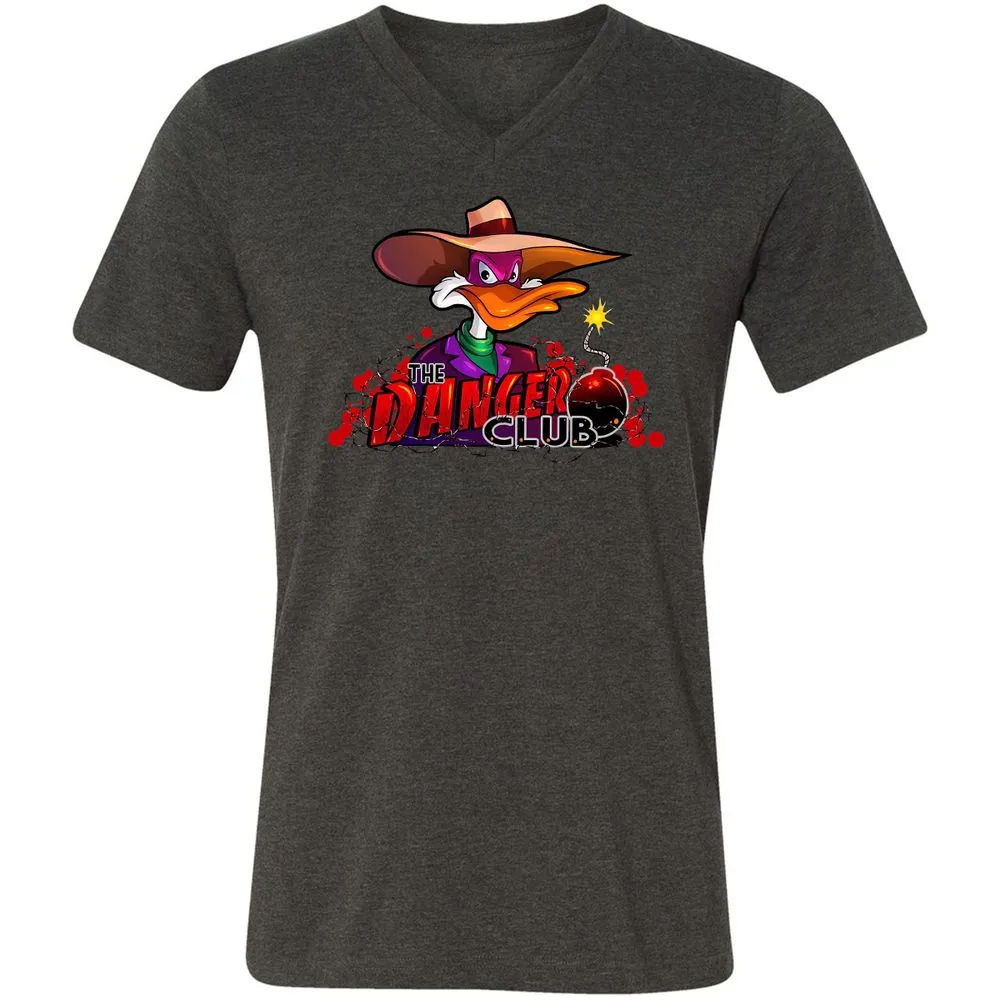 Unisex V-Neck T-Shirt - RWCKX19B - Dark Grey Heather - 8