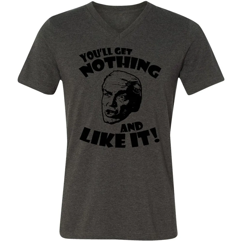 Unisex V-Neck T-Shirt - 57Z5AX6J - Dark Grey Heather - 8