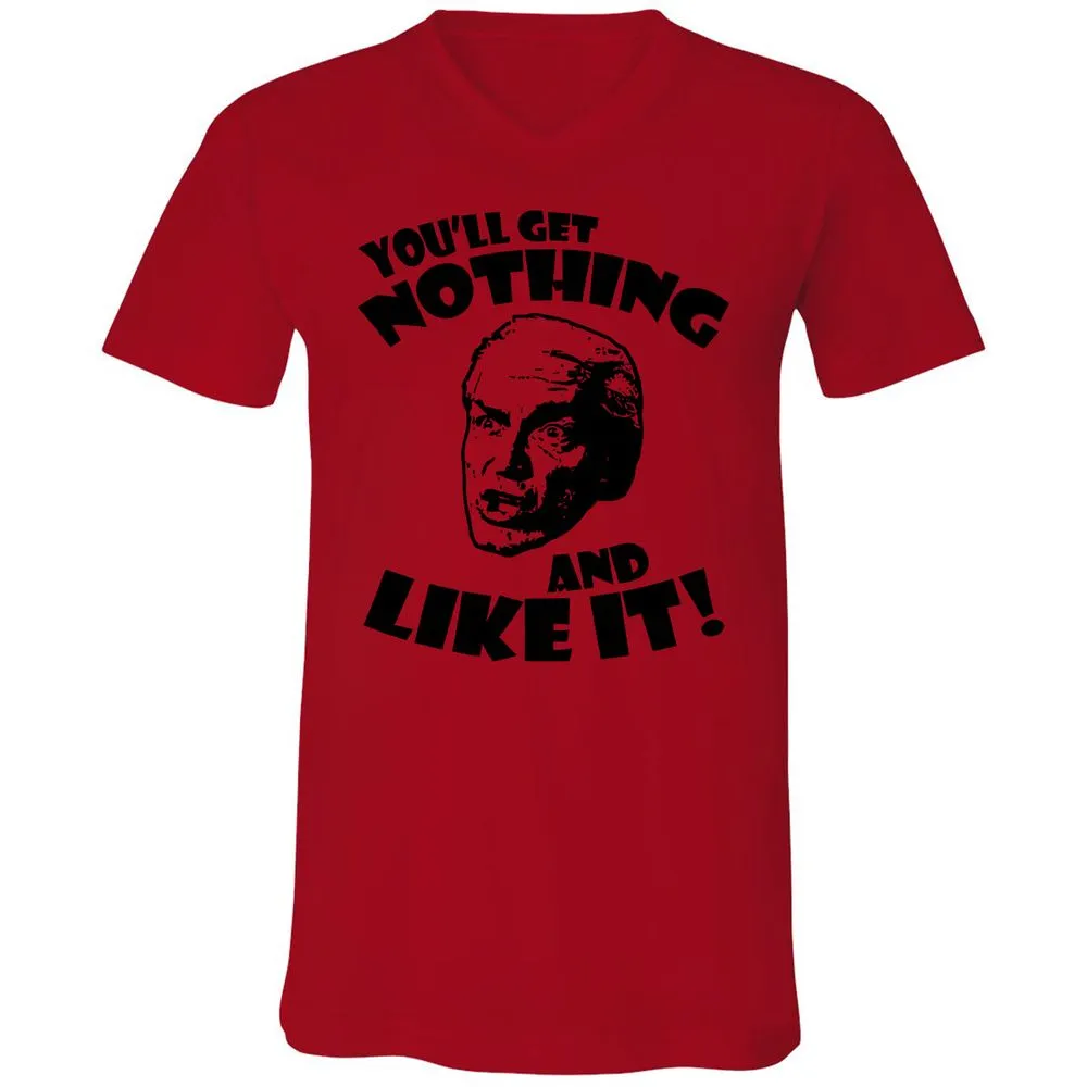 Unisex V-Neck T-Shirt - 57Z5AX6J - Red - 3