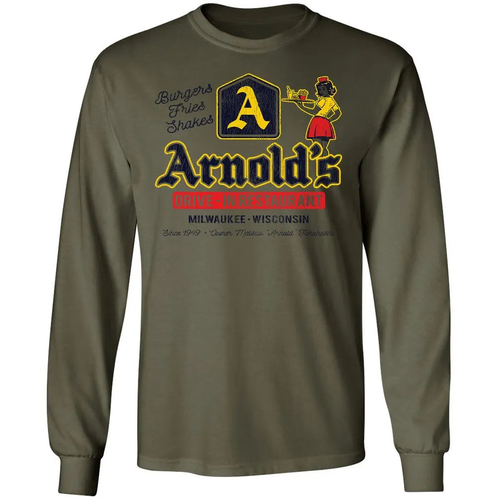 Long Sleeve T-Shirt - 8ZJKCQMQ - Military Green - 7