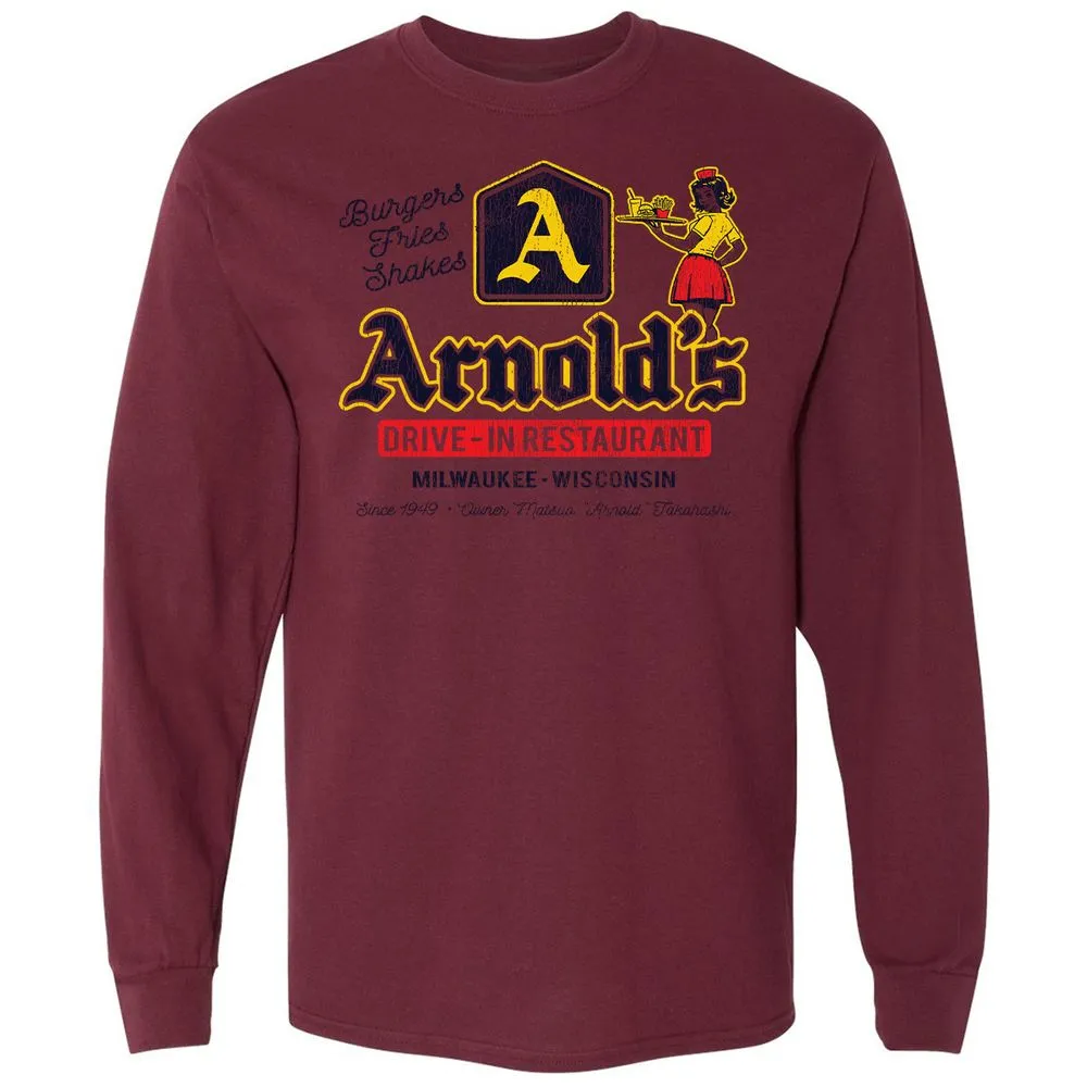 Long Sleeve T-Shirt - 8ZJKCQMQ - Maroon - 11