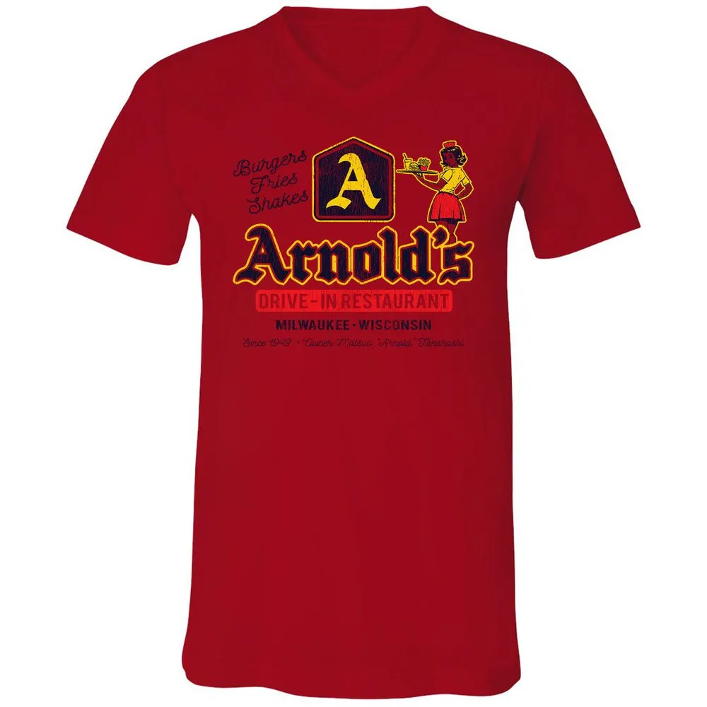 Unisex V-Neck T-Shirt - 3LLJ8Q63 - Red - 3