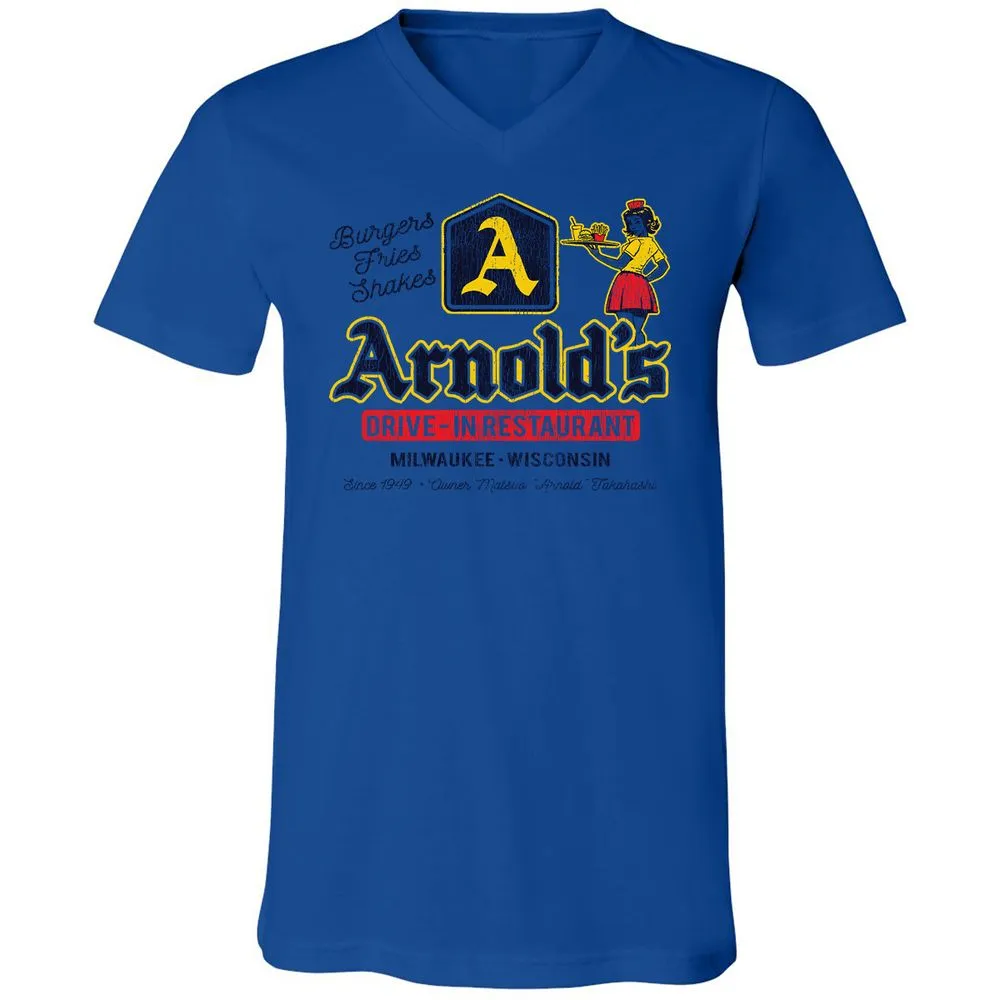 Unisex V-Neck T-Shirt - 3LLJ8Q63 - True Royal - 4
